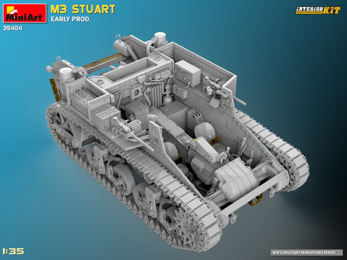 Zdjęcie dodatkowe produktu M3 Stuart Early Prod. Interior Kit 1:35 MiniArt 35404