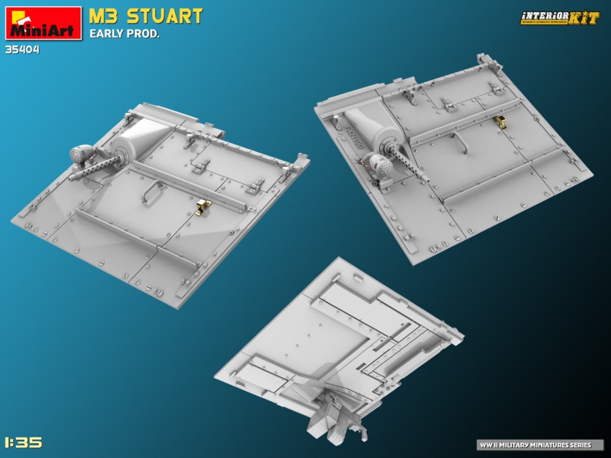 Zdjęcie dodatkowe produktu M3 Stuart Early Prod. Interior Kit 1:35 MiniArt 35404