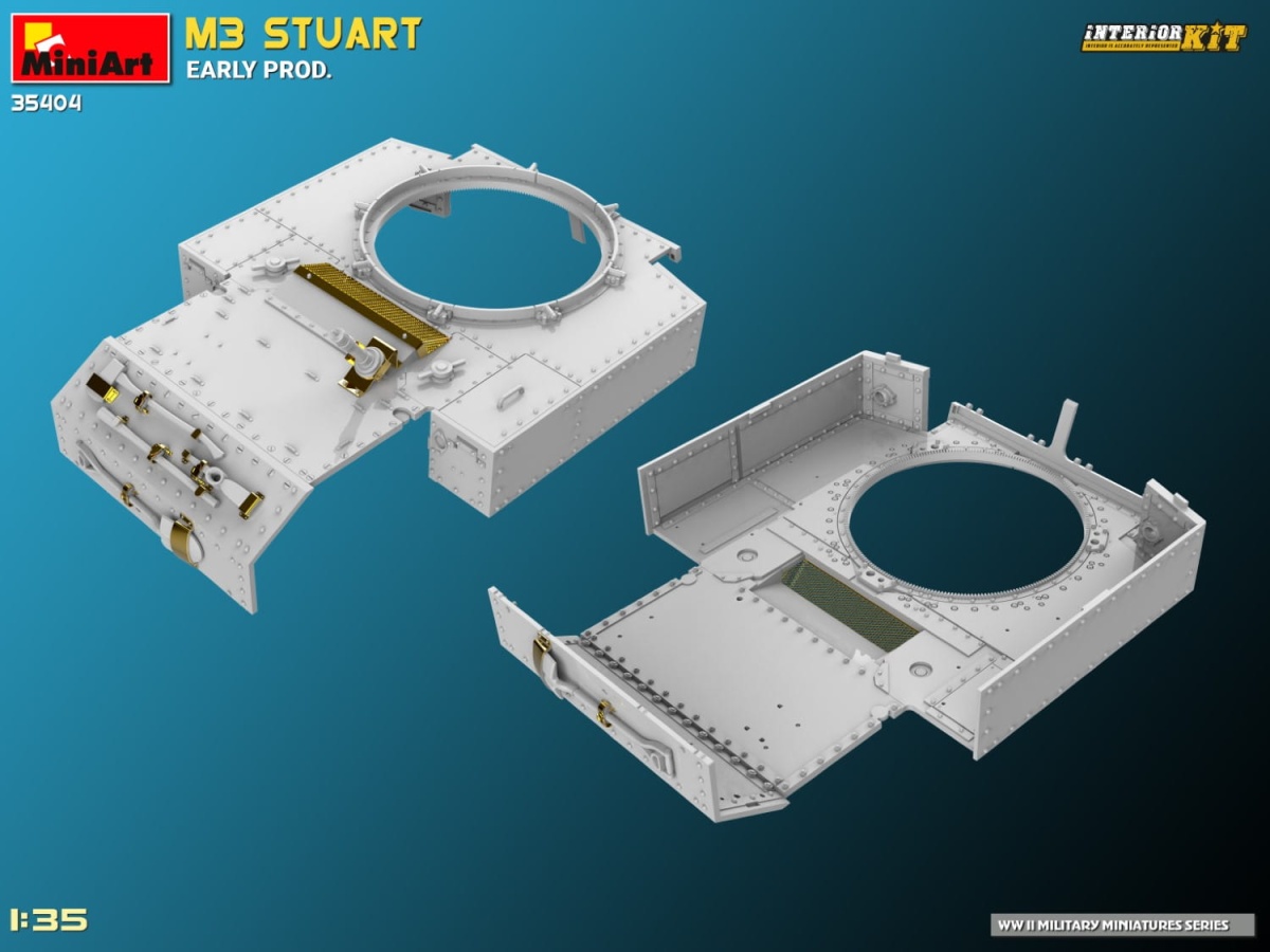 Zdjęcie dodatkowe produktu M3 Stuart Early Prod. Interior Kit 1:35 MiniArt 35404