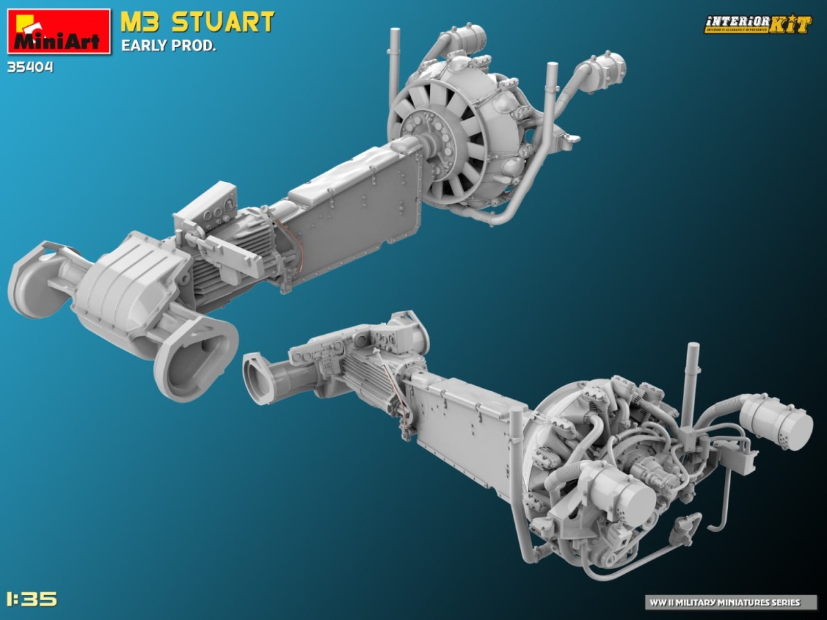 Zdjęcie dodatkowe produktu M3 Stuart Early Prod. Interior Kit 1:35 MiniArt 35404