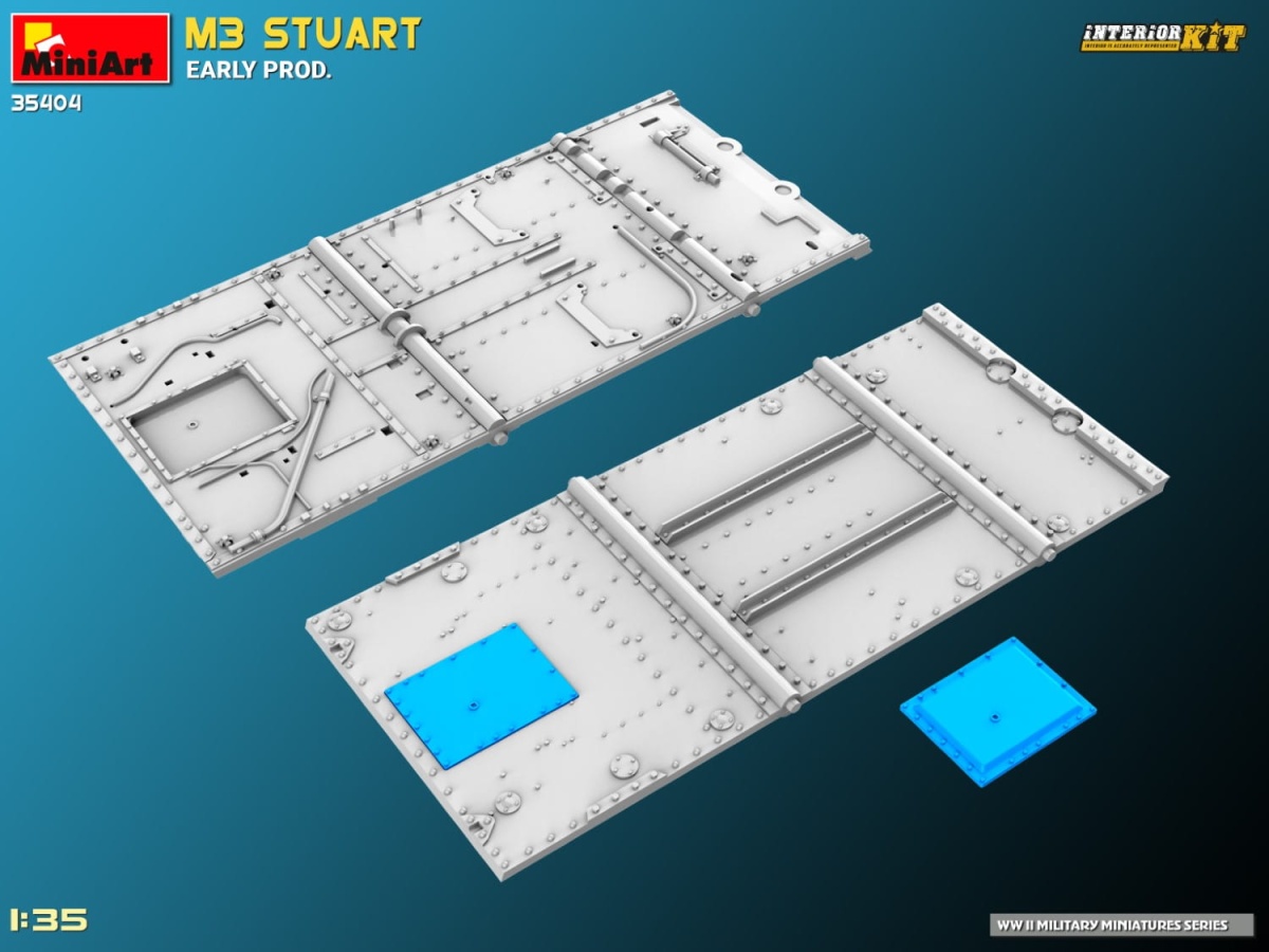 Zdjęcie dodatkowe produktu M3 Stuart Early Prod. Interior Kit 1:35 MiniArt 35404