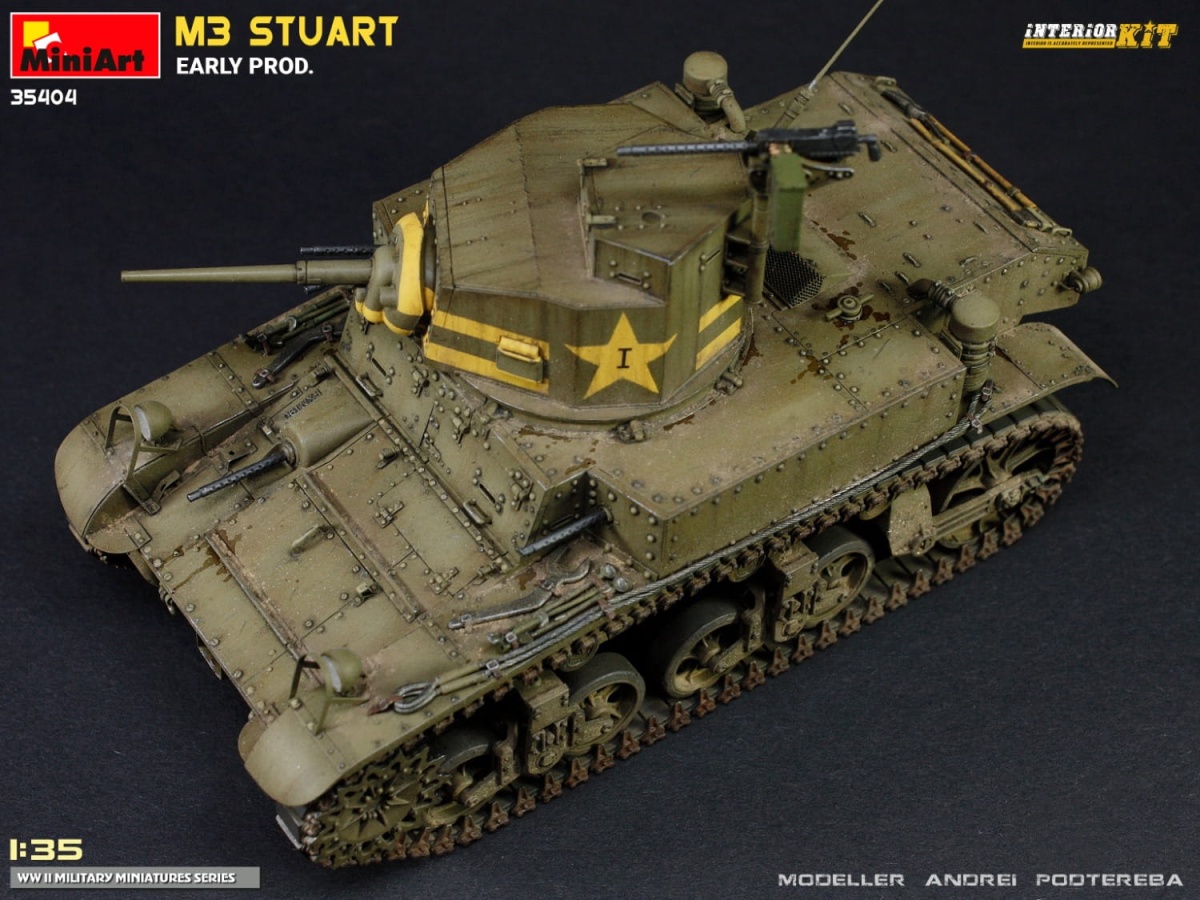 Zdjęcie dodatkowe produktu M3 Stuart Early Prod. Interior Kit 1:35 MiniArt 35404
