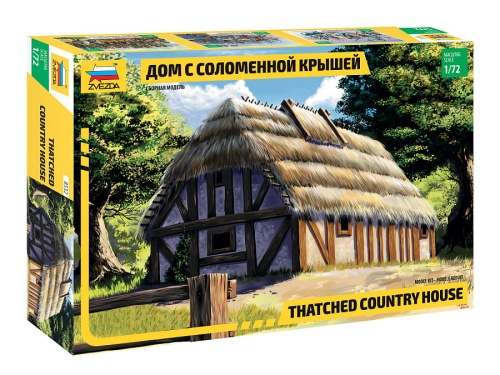 Dom z dachem krytym strzechą 1:72 Zvezda 8532