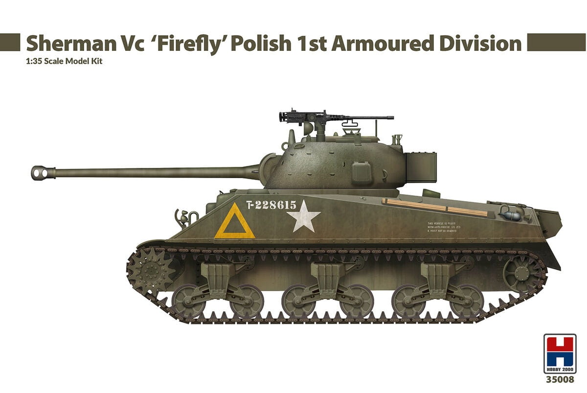 Zdjęcie główne produktu Sherman Vc Firefly Polish 1st Armoured Division 1:35 Hobby 2000 35008