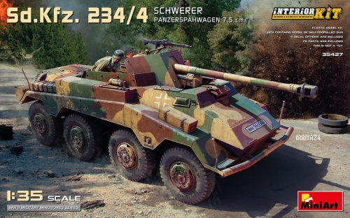 Sd.kfz. 234/4 Schwerer Panzerspahwagen 7,5 Cm. Interior Kit 1:35 MiniArt 35427