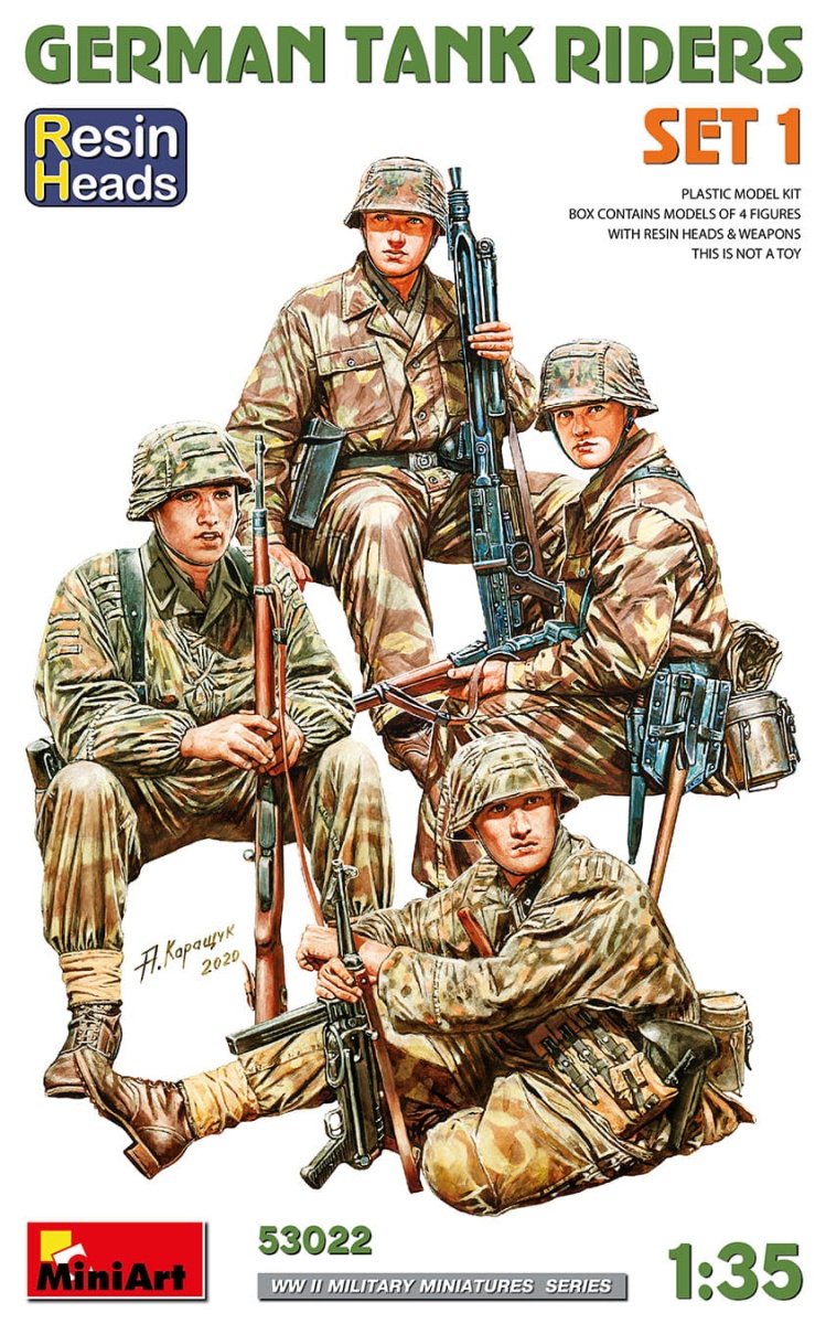 Zdjęcie główne produktu German Tank Riders Set 1. Resin Heads 1:35 MiniArt 53022