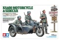 Zdjęcie główne produktu KS600 Motorcycle and Sidecar 1:35 Tamiya 35384