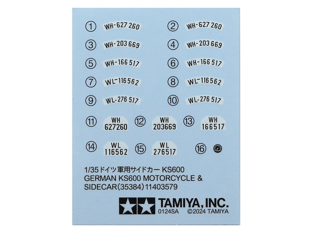Zdjęcie dodatkowe produktu KS600 Motorcycle and Sidecar 1:35 Tamiya 35384