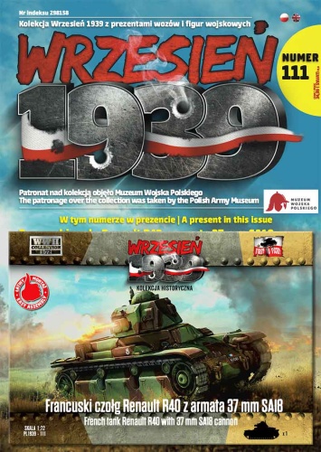 Francuski czołg lekki Renault R40 z armata 37 mm SA18 1:72 First To Fight PL111