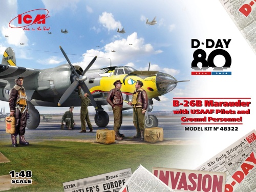 B-26B Marauder with USAAF Pilots and Ground Personnel 1:48 ICM 48322