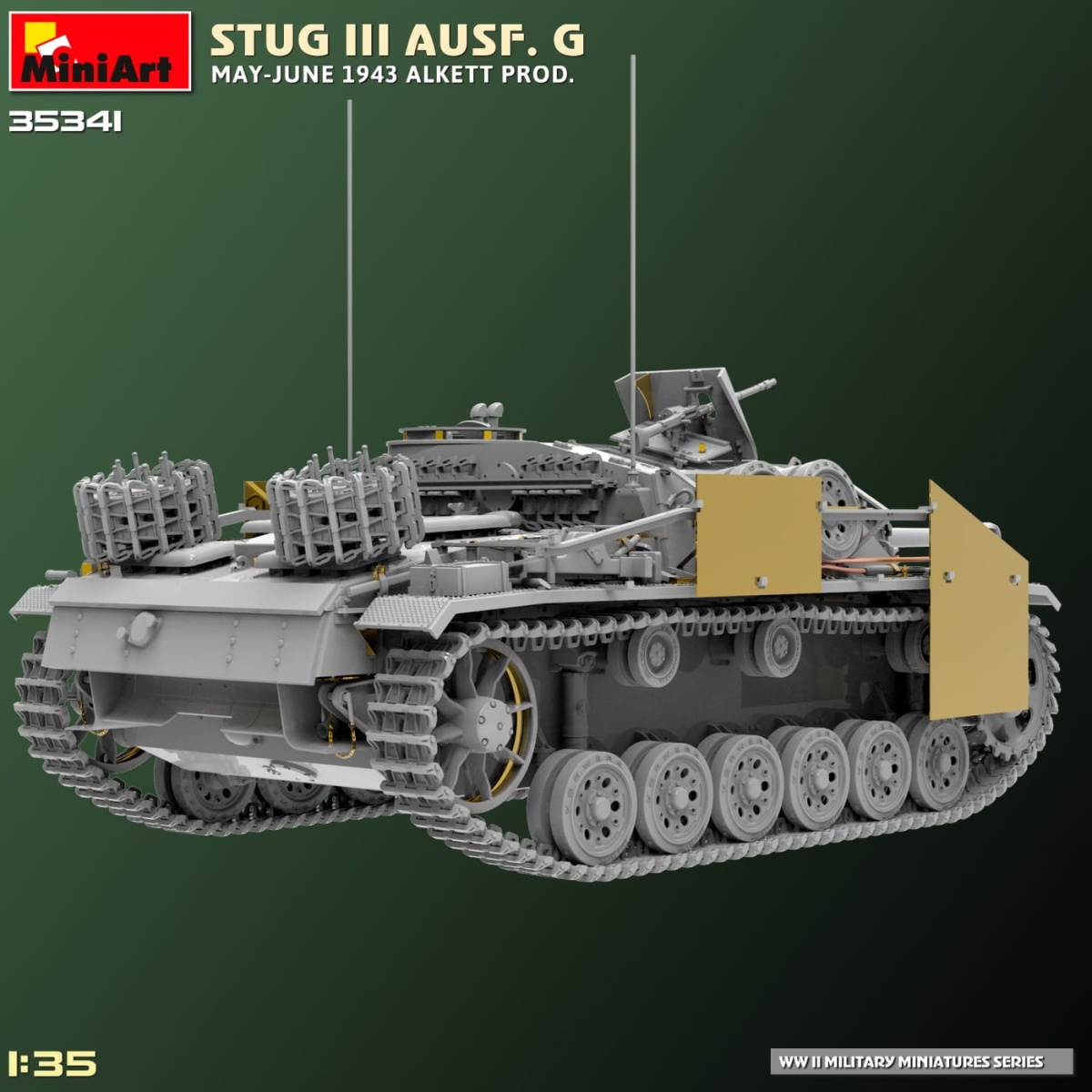Zdjęcie dodatkowe produktu Stug III Ausf. G May-june 1943 Alkett Prod. 1:35 MiniArt 35341
