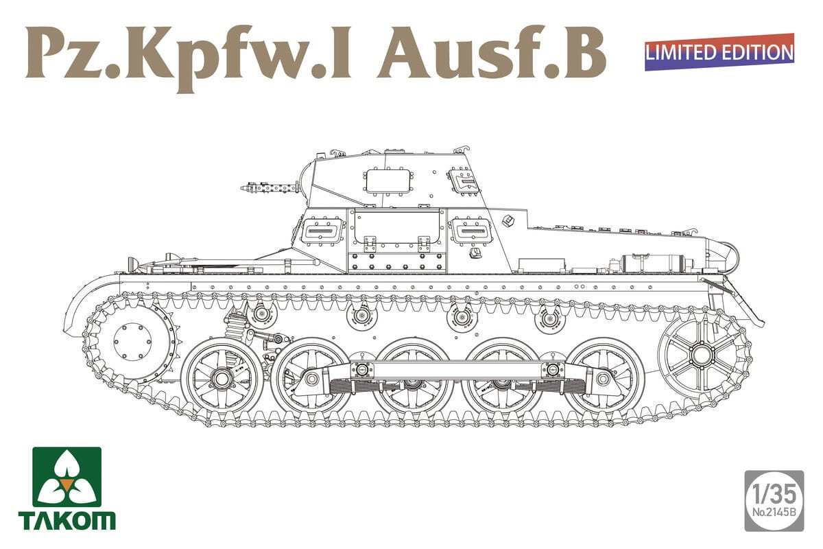 Zdjęcie główne produktu Pz.Kpfw.I Ausf.B (Limited Edition) 1:35 Takom 2145B