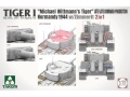 Zdjęcie dodatkowe produktu Tiger I Michael Wittmanns Tiger Normandy 1944 Late/Late Command Production w/Zimmerit 2 in 1 1:35 Takom 2201