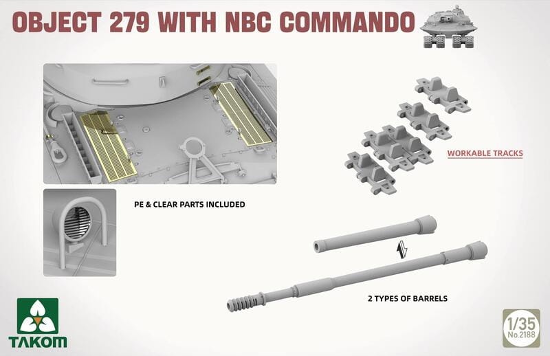 Zdjęcie dodatkowe produktu Object 279 With NBC Commando 1:35 Takom 2188