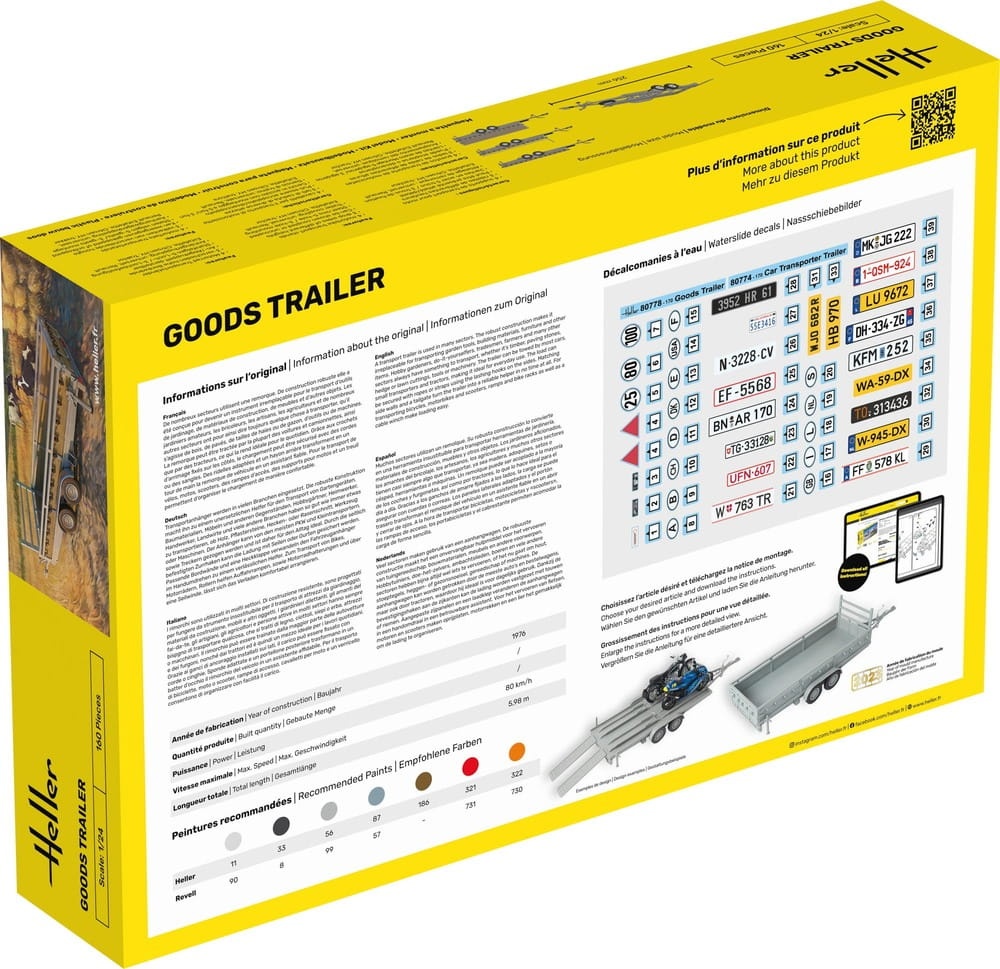 Zdjęcie dodatkowe produktu Goods Trailer 1:24 Heller 80778