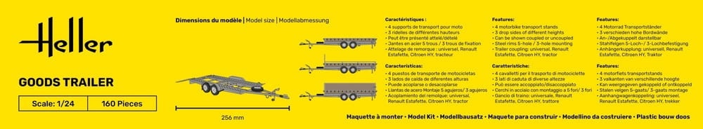 Zdjęcie dodatkowe produktu Goods Trailer 1:24 Heller 80778