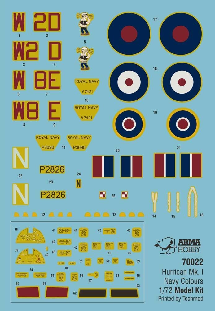Zdjęcie dodatkowe produktu Hurricane Mk I Navy Colours 1:72 Arma Hobby 70022