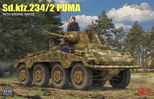 Sd.Kfz 234/2 Puma With Engine Parts 1:35 Rye Field Model 5110