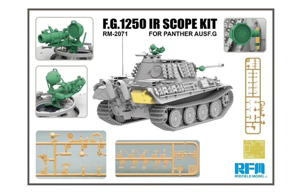 Zdjęcie główne produktu F.G.1250 IR Scope Kit For Panther Ausf.G 1:35 Rye Field Model 2071