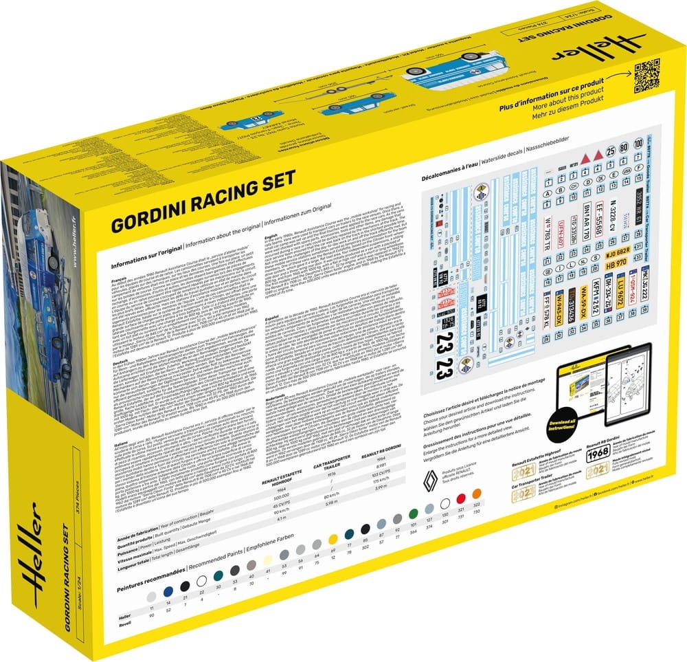 Zdjęcie dodatkowe produktu Gordini Racing Set STARTER KIT 1:24 Heller 52328