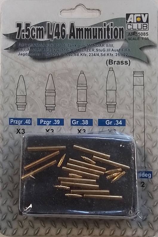 Zdjęcie główne produktu 7.5cm L-46 Ammunition 1:35 AFV Club 35085