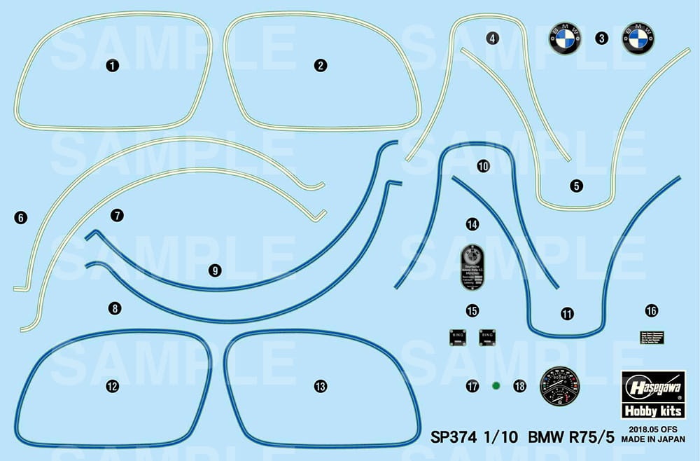 Zdjęcie dodatkowe produktu BMW R75/5 1:10 Hasegawa SP374