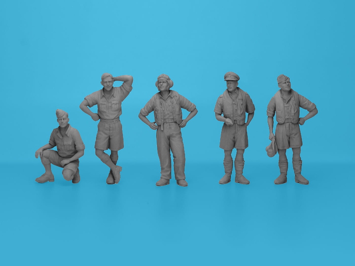 Zdjęcie dodatkowe produktu RAF Pilots in Tropical Uniforms 1:48 ICM 48080