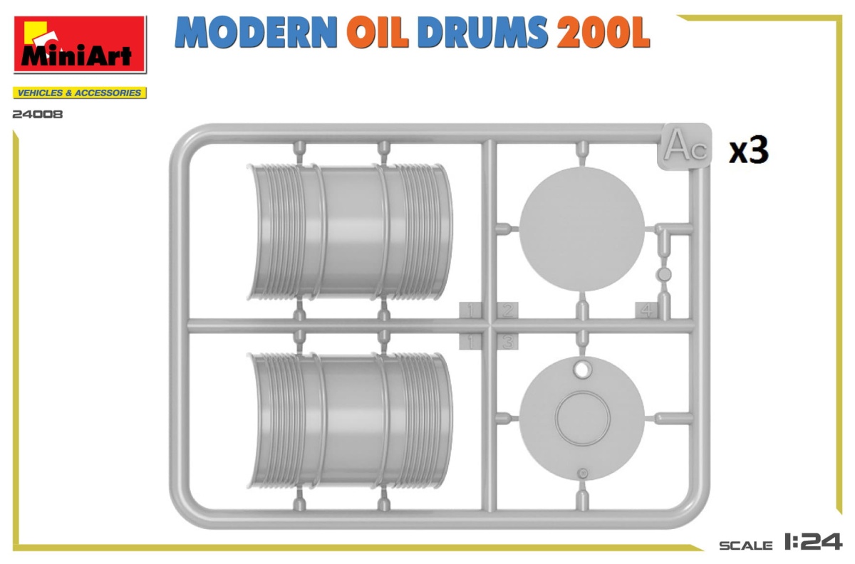 Zdjęcie dodatkowe produktu Modern Oil Drums 200l 1:24 MiniArt 24008