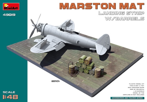 Marston Mat Landing Strip W/barrels 1:48 MiniArt 49019