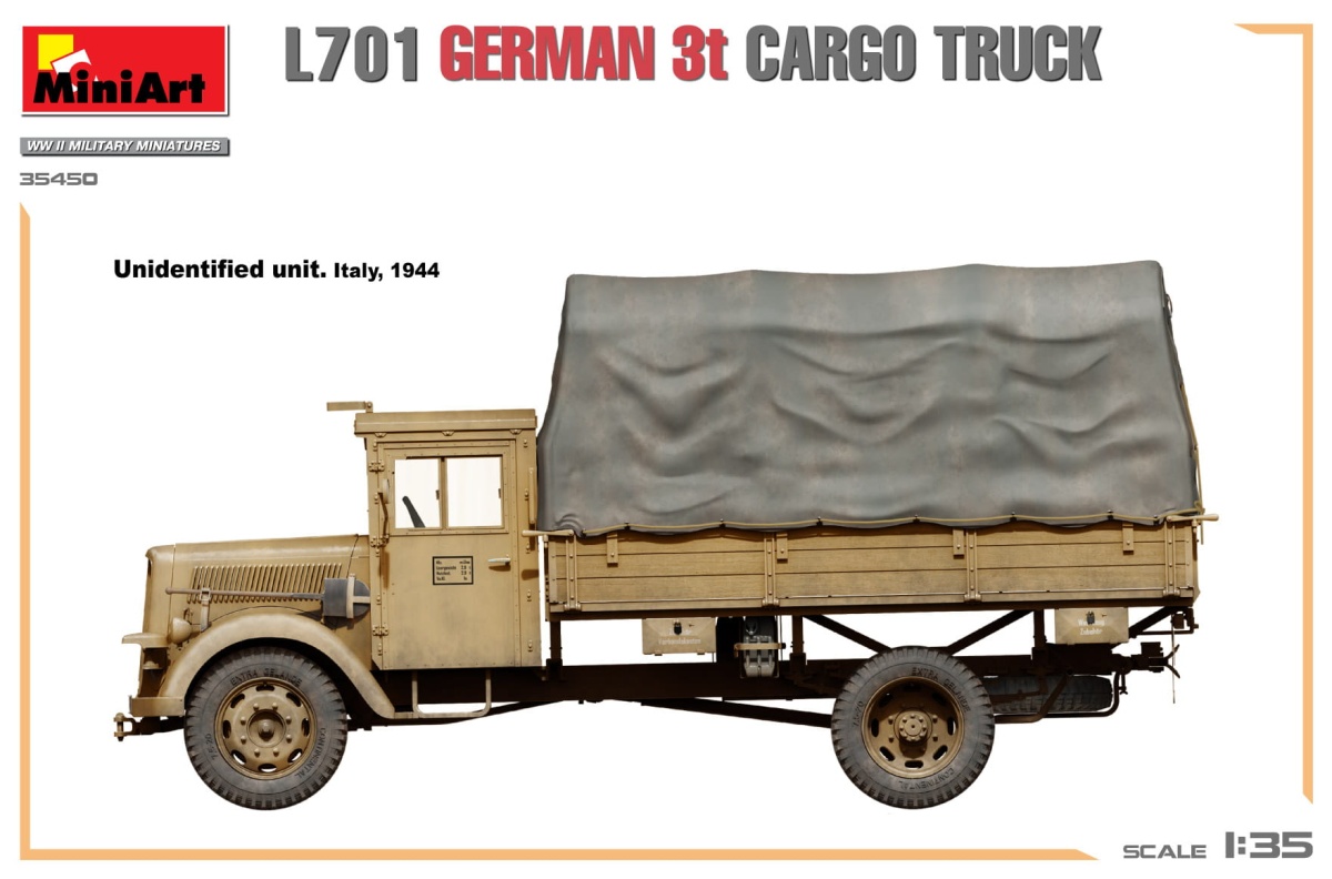 Zdjęcie dodatkowe produktu L701 German 3t Cargo Truck 1:35 MiniArt 35450