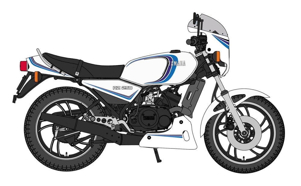 Zdjęcie dodatkowe produktu Yamaha RZ250 (4L3) z pokrywą (1982) 1:12 Hasegawa 21758
