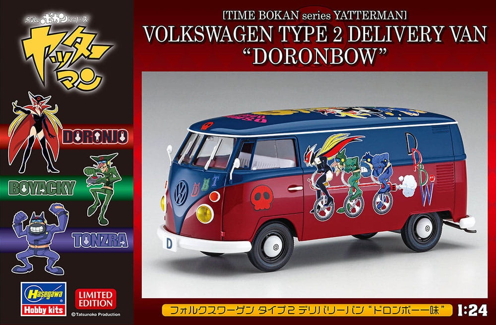 Zdjęcie główne produktu Time Bokan series Yatterman Volkswagen Type 2 Delivery Van Doronbow 1:24 Hasegawa SP597