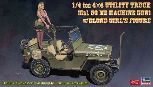 1/4 ton 4x4 Utility Truck (Cal. 50 M2 Machine Gun) 1:24 Hasegawa SP483
