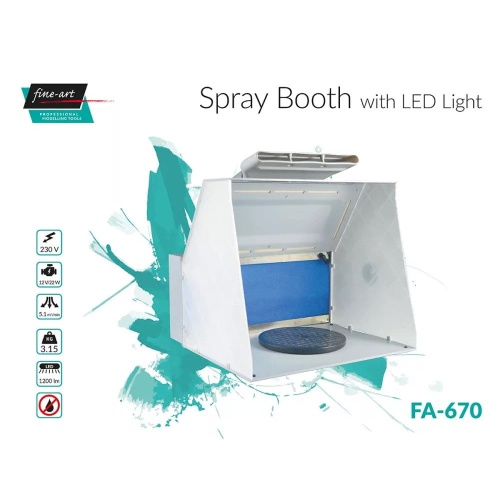 Komora lakiernicza modelarska Spray Booth With LED Light Fine Art 670