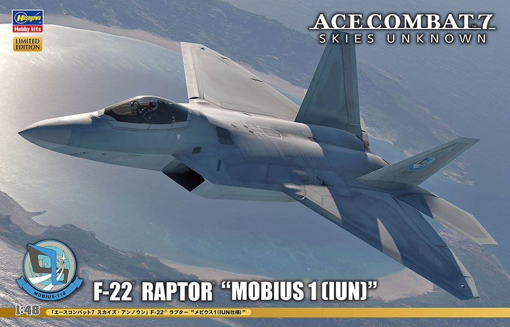 Zdjęcie główne produktu Ace Combat 7 Skies Unknown F-22 Raptor Mobius 1 (IUN) 1:48 Hasegawa SP571