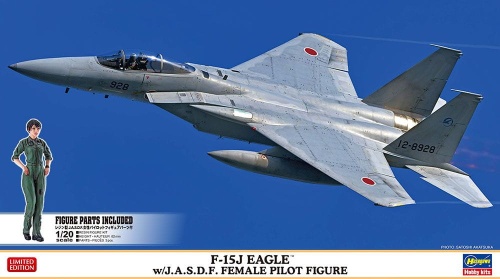 F-15J Eagle z figurką kobiety-pilota J.A.S.D.F. 1:72 Hasegawa 02325