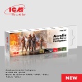Zdjęcie dodatkowe produktu Acrylic paints set for Firefighters (6x12ml) ICM 3057