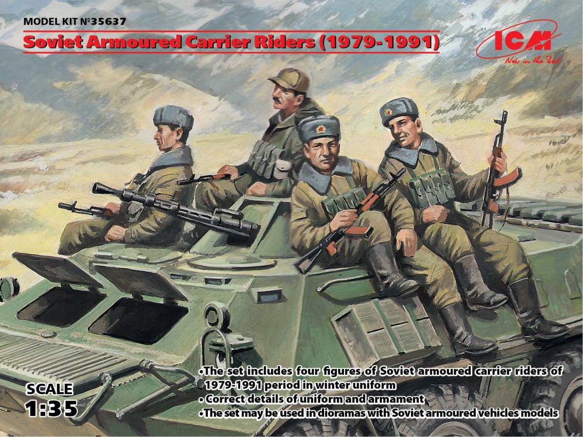 Zdjęcie główne produktu Soviet Armored Carrier Riders (1979-1991) 1:35 ICM 35637