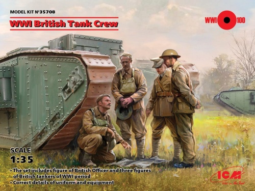 WWI British Tank Crew 1:35 ICM 35708