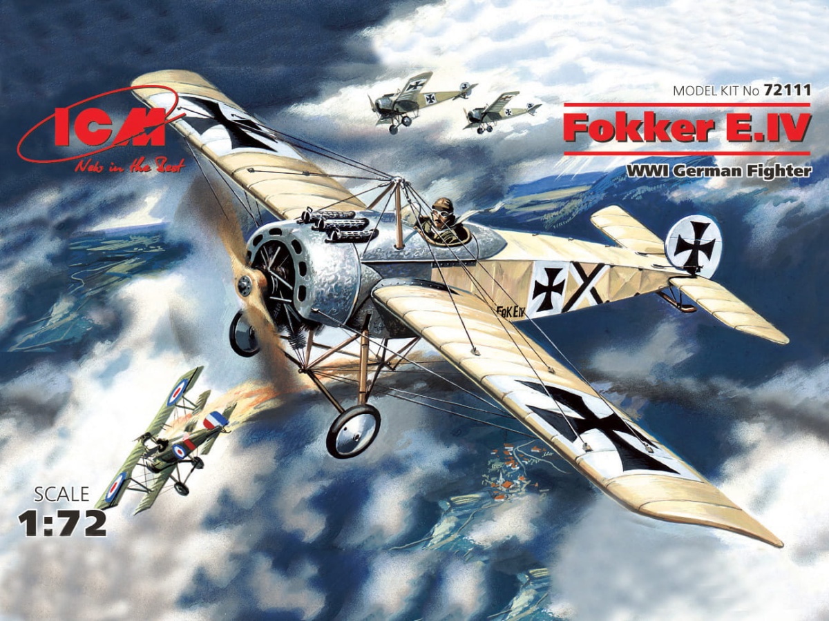 Zdjęcie główne produktu Fokker E.IV 1:72 ICM 72111