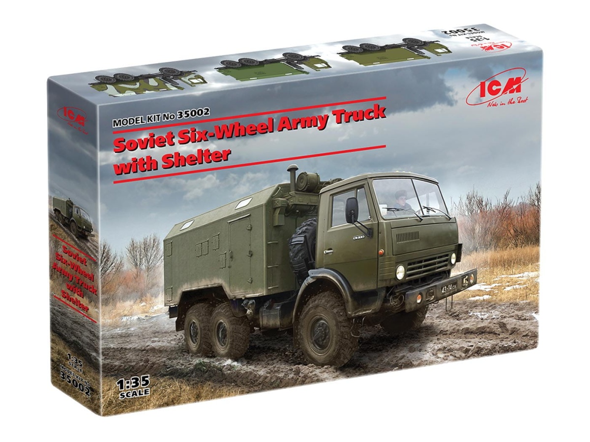 Zdjęcie dodatkowe produktu Soviet Six-Wheel Army Truck with Shelter 1:35 ICM 35002