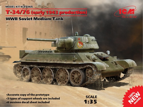 T-34/76 (early 1943 production) 1:35 ICM 35365