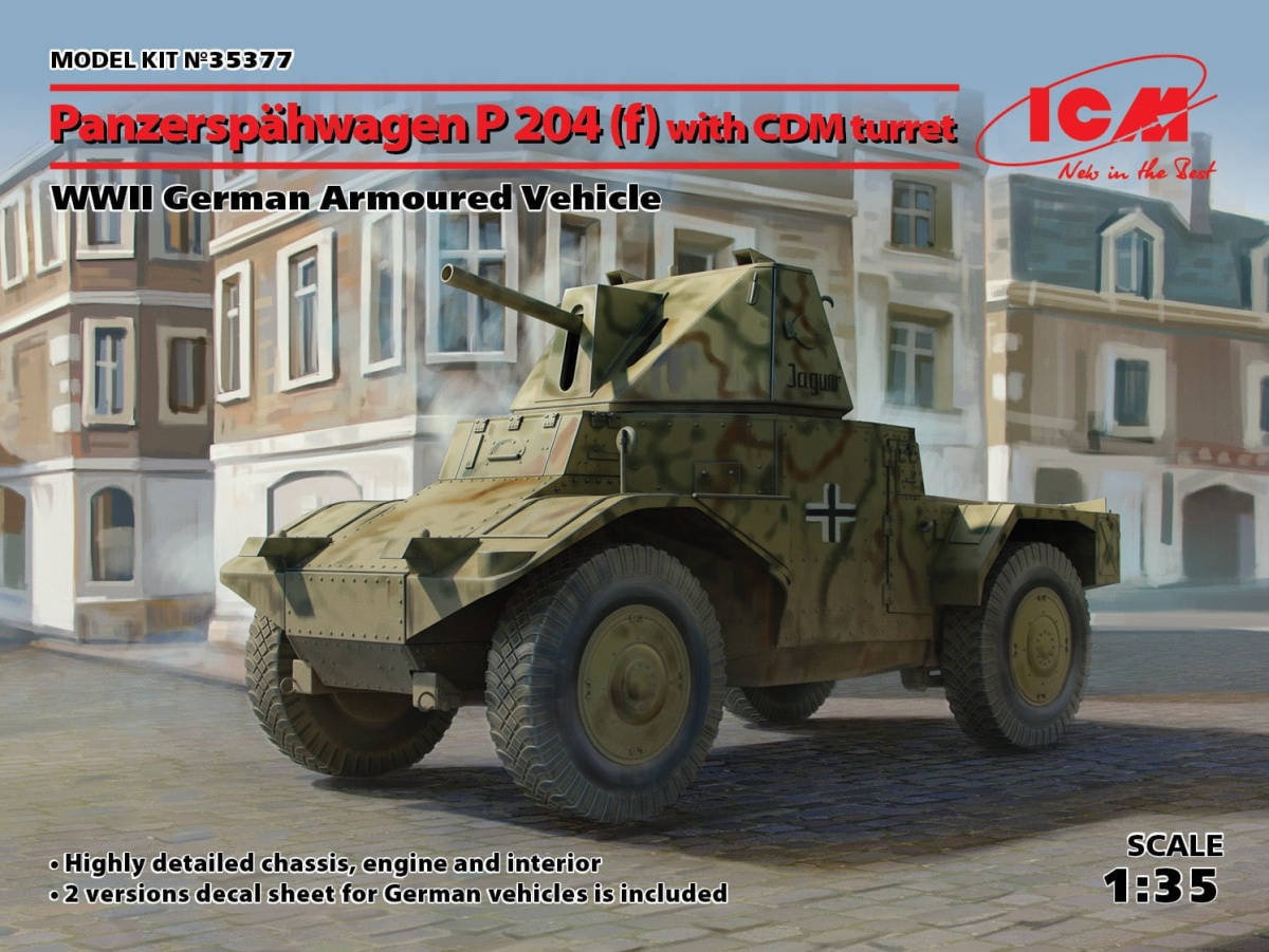 Zdjęcie główne produktu Panzerspahwagen P 204 (f) with CDM turret 1:35 ICM 35377