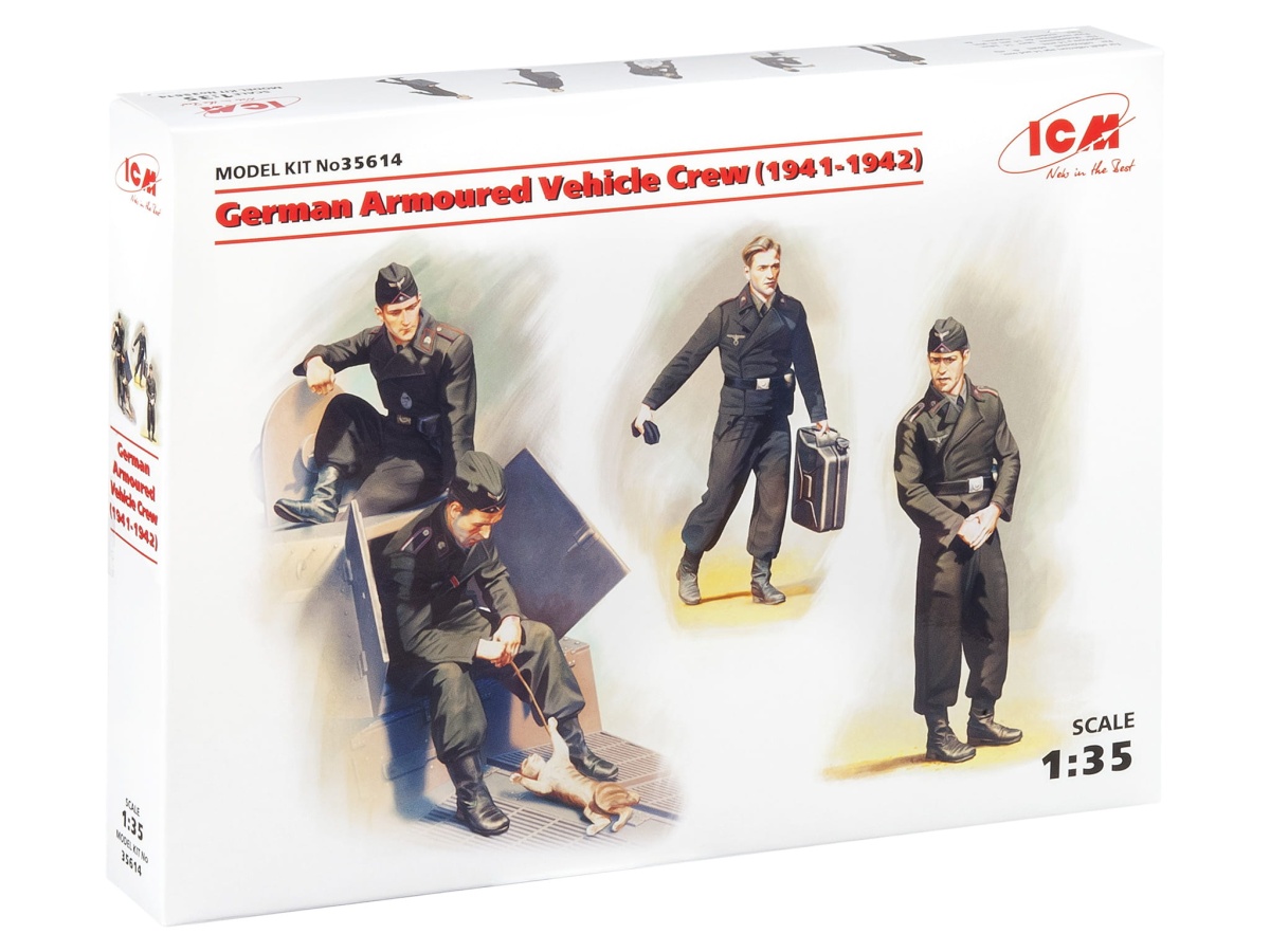 Zdjęcie dodatkowe produktu German Armoured Vehicle Crew (1941-1942) 1:35 ICM 35614