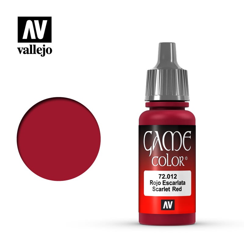 Zdjęcie dodatkowe produktu Vallejo 72012 Scarlet Red Game Color Farba