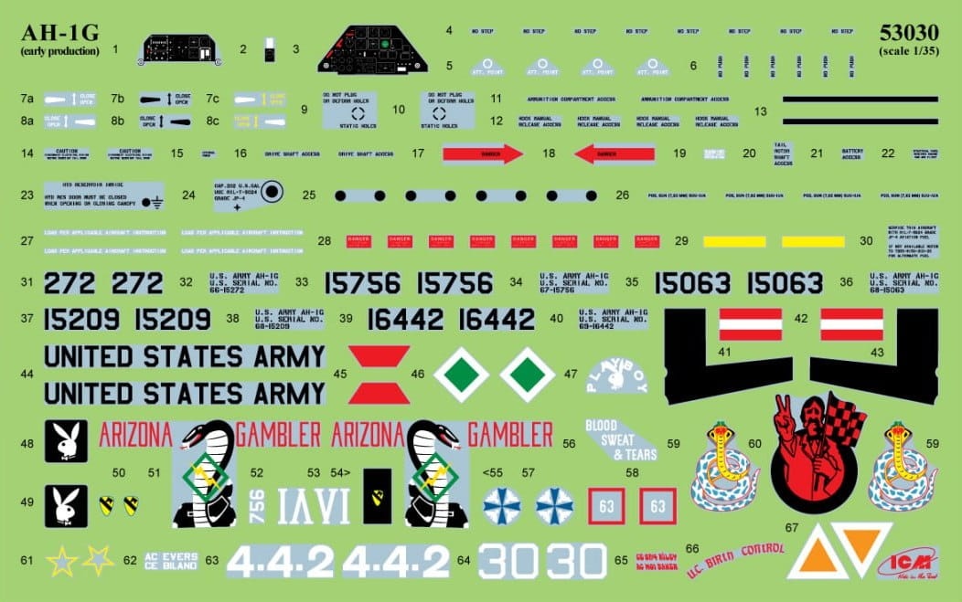 Zdjęcie dodatkowe produktu AH-1G Cobra (early production) 1:35 ICM 53030