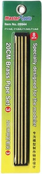 Zdjęcie główne produktu Zestaw mosiężnych prętów śr. 1,1-1,4mm, dł. 20cm (8szt) Trumpeter 09944