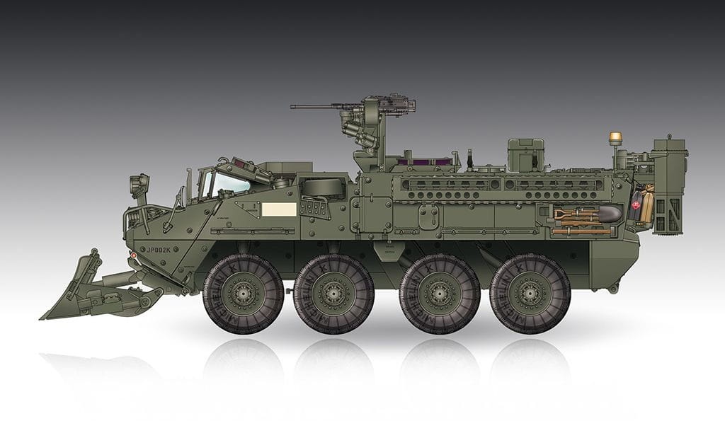 Zdjęcie dodatkowe produktu M1132 Stryker Engineer Squad Vehicle With SOB 1:72 Trumpeter 07456