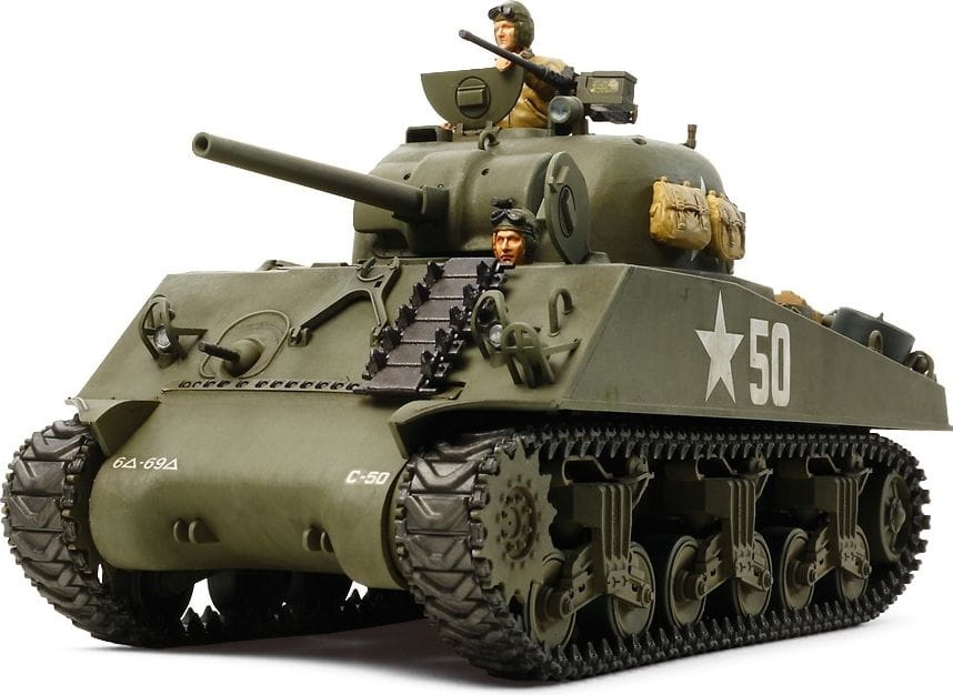 Zdjęcie dodatkowe produktu US Medium Tank M4A3 Sherman z silniczkiem 1:35 Tamiya 30056