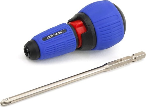 Ratcheting Screwdriver PRO w/(+) Bit/L Tamiya 74152